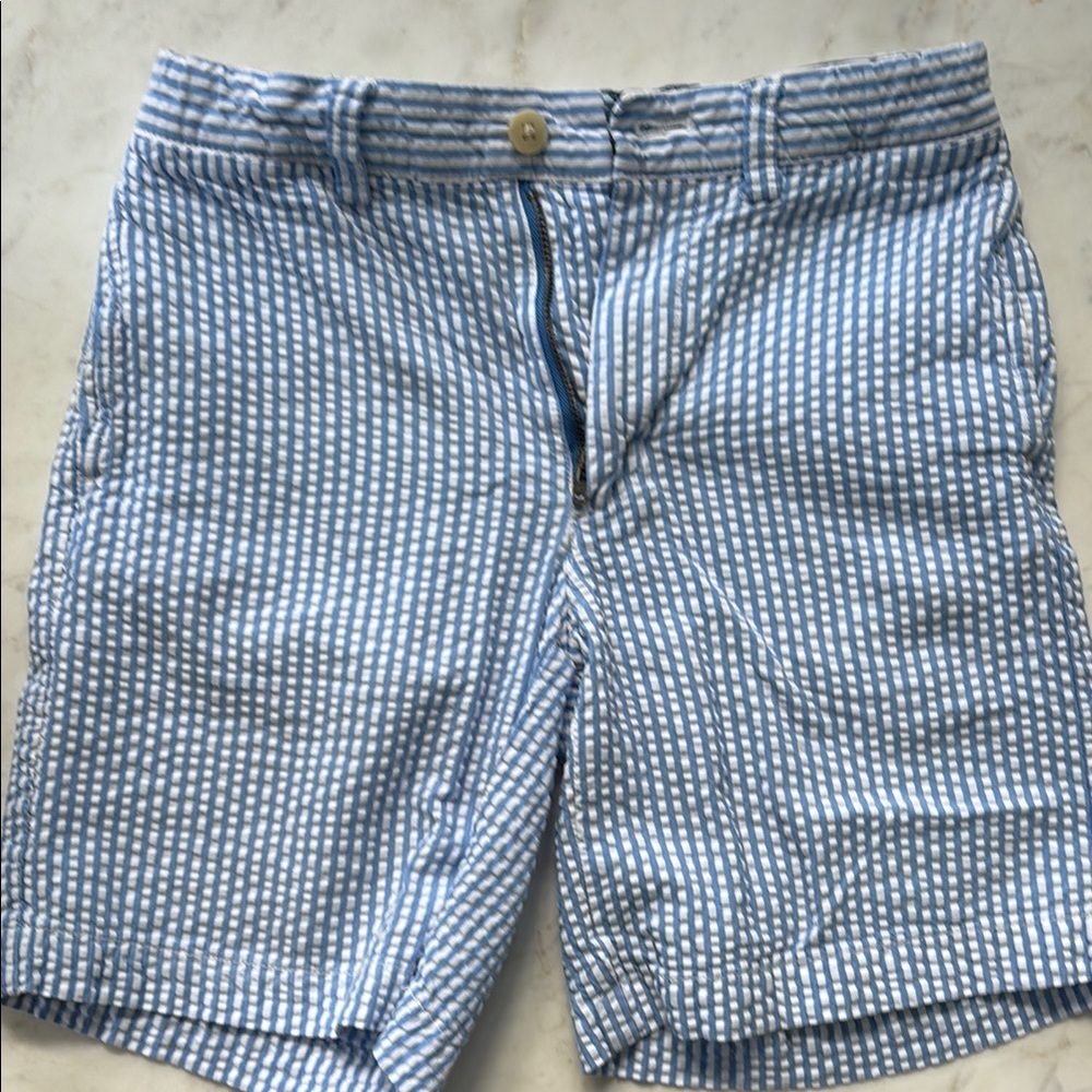 Blue and White Seersucker Shorts Vineyard Vines
